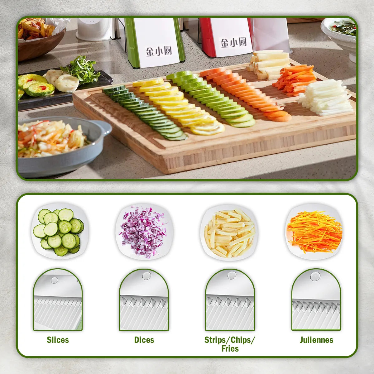 🚨LAST DAY OF SALE🚨 4 In 1 Vegetable Cutter Chopper - Best Quality In Market